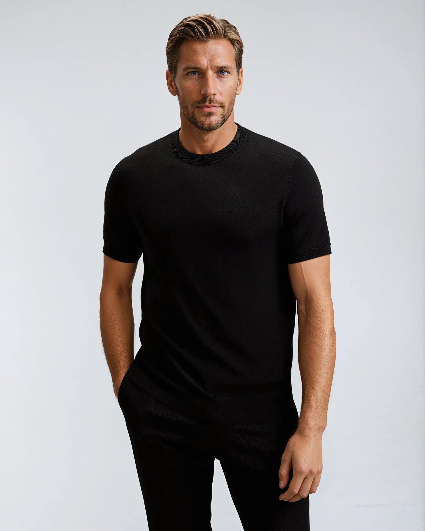 T-shirt en Cachemire Luxe pour Hommes | Confort Doux et Style Intemporel