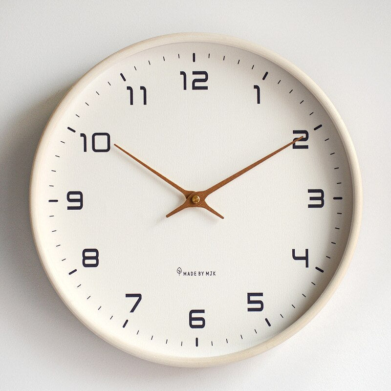 Horloge Murale en Bois Naturel | Élégance Scandinave pour Intérieur Moderne