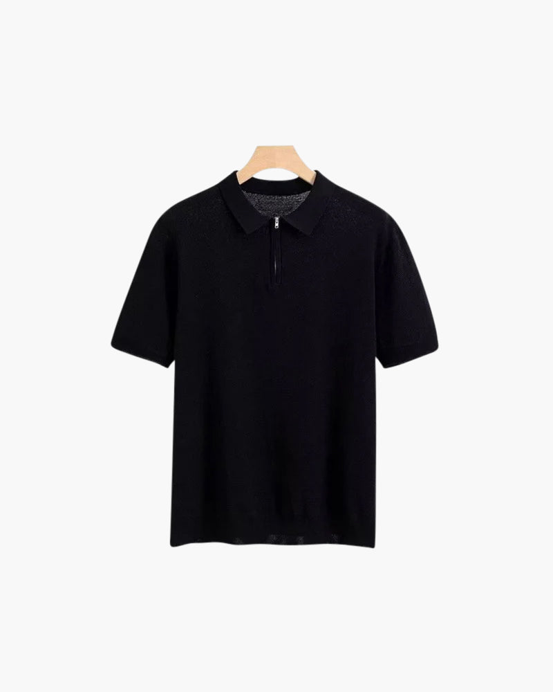 Polo Zip-Up Ventilé pour Hommes | Confort Léger et Élégance Décontractée