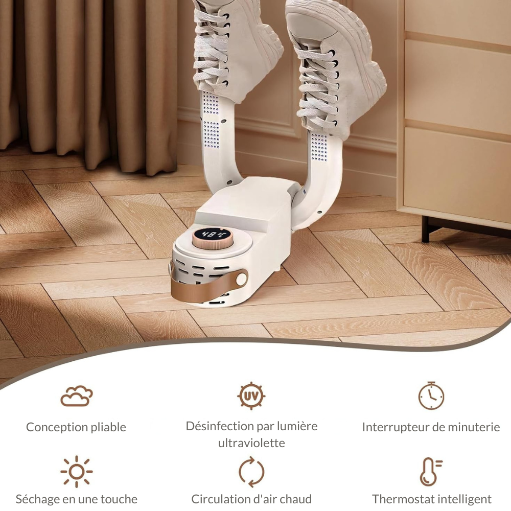Sèche-chaussures électrique pliable 220 V - prêt après la pluie
