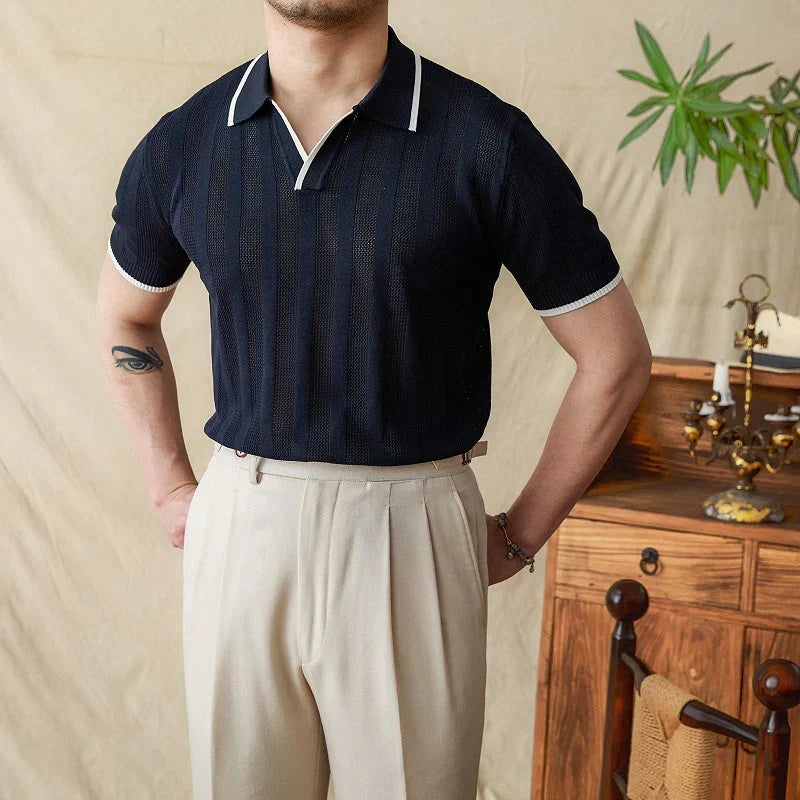 Polo en Tricot Oxford pour Hommes | Confort Élégant et Polyvalent pour l'Été