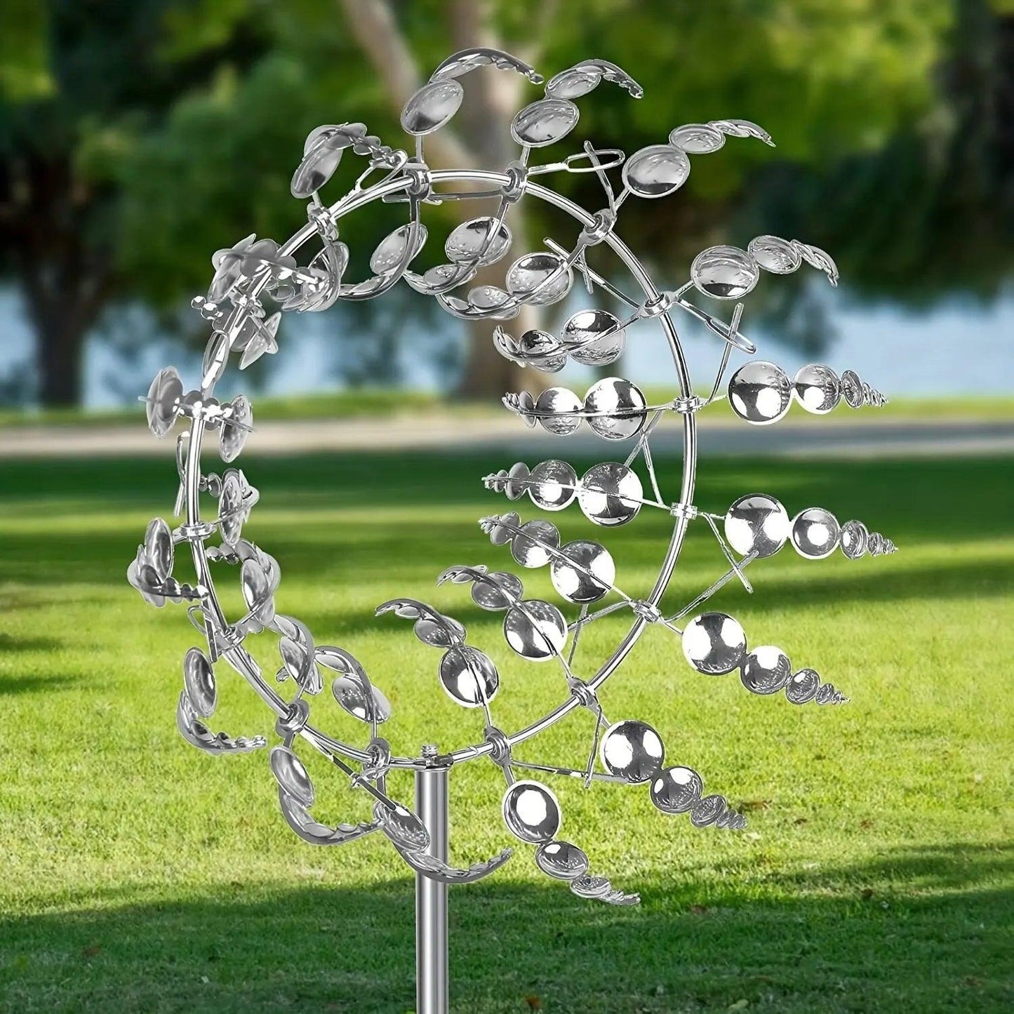 Tourbillon Éolien en Métal | Décoration Vibrante pour Jardin Extérieur