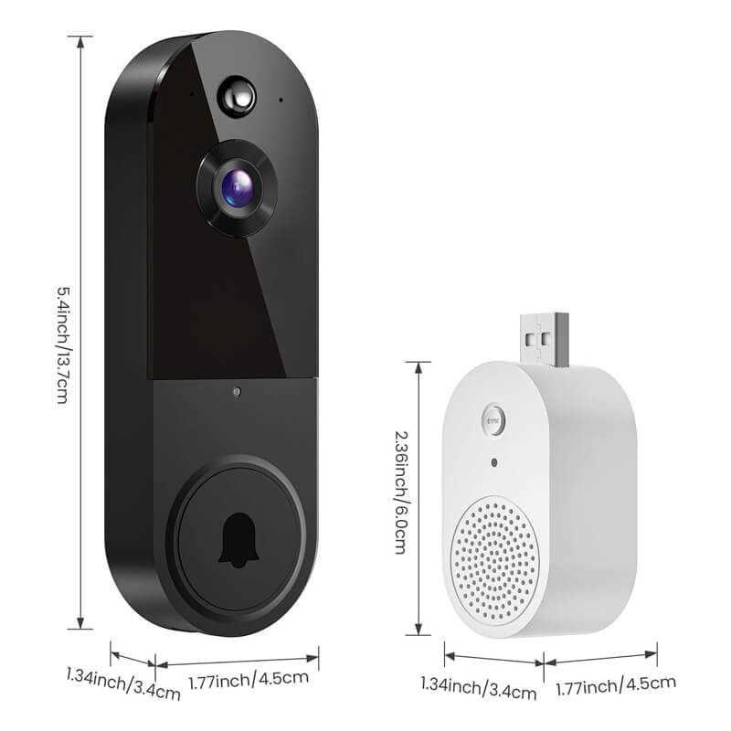 Caméra de Sonnette Vidéo 1080P | IA Avancée et Audio Bidirectionnel