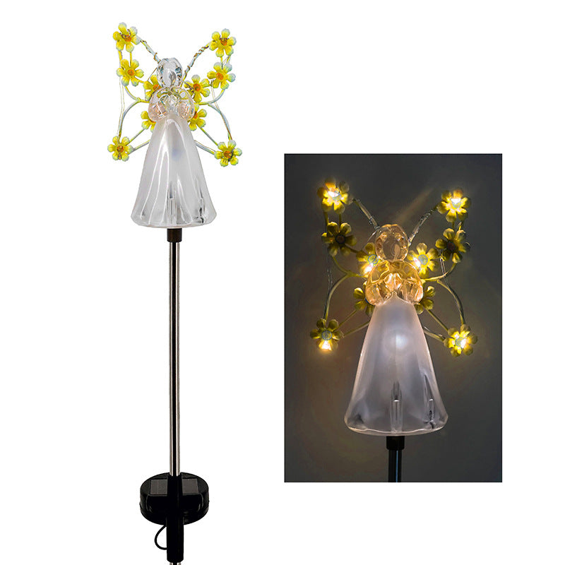 Lampe Solaire Ange LED | Éclairage Apaisant pour Jardin