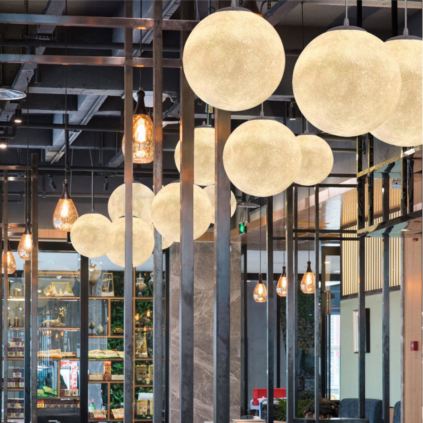 Lampe Suspendue à Motif de Lune | Ambiance Chaleureuse et Élégante