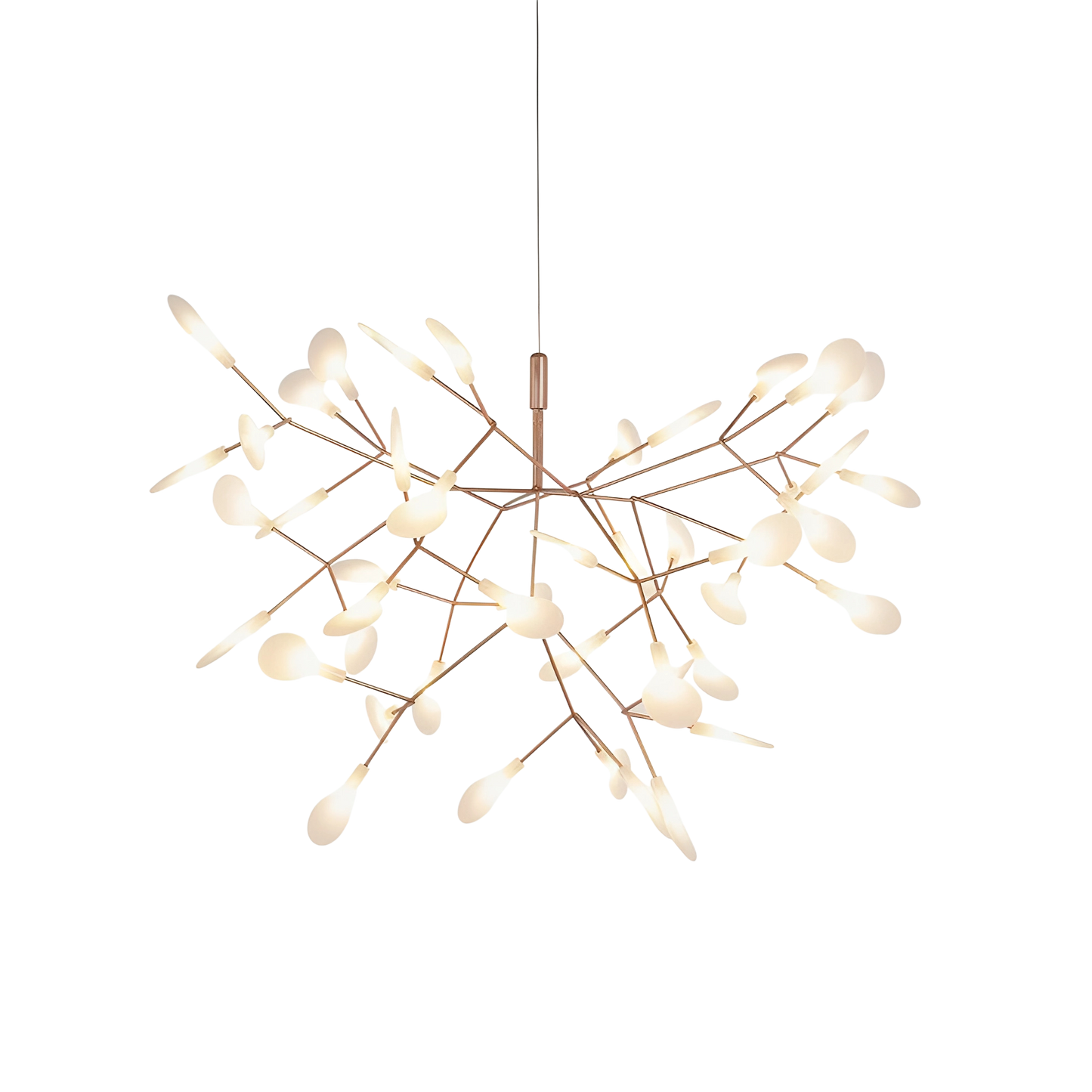 Lampe Suspendue LED en Or Rose | Élégance Naturelle et Atmosphère Chaleureuse
