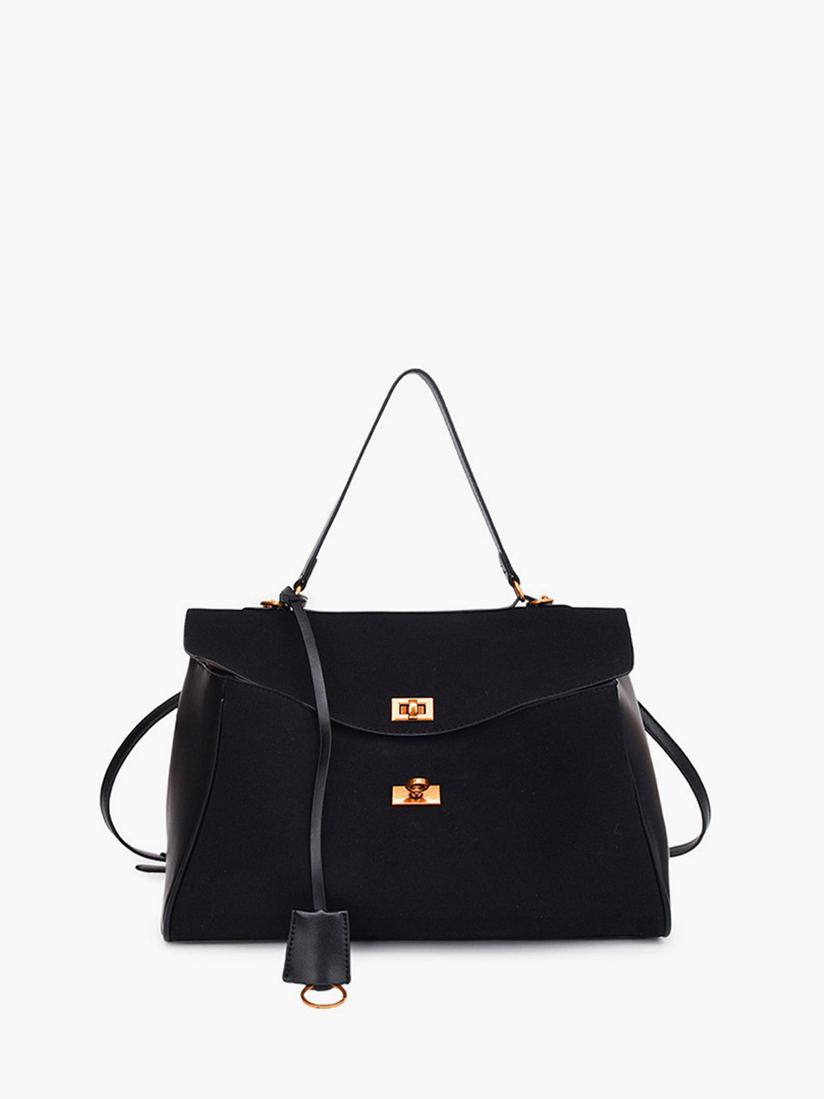 Sac à Main Femme Noir Spacieux | Polyuréthane Durable et Élégant