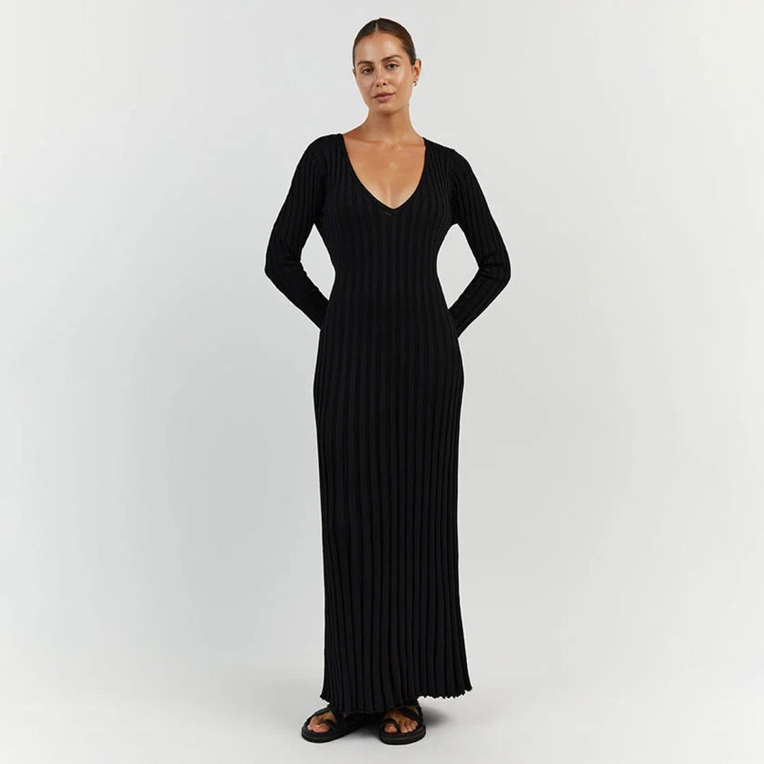 Robe Maxi Ajustable en Pierre | Élégance et Confort pour Femmes