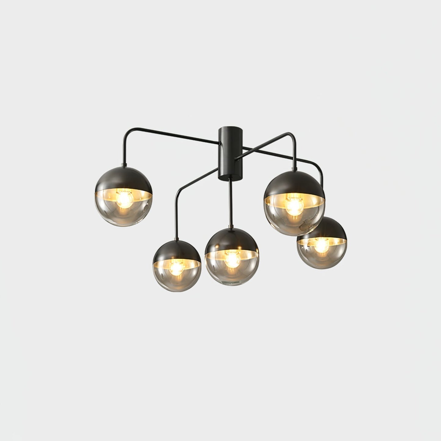Luminaire de Plafond Luxueux | Design Industriel en Verre et Métal