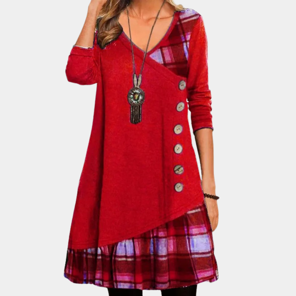 Robe Midi à Carreaux pour Femmes | Chic et Confortable pour le Printemps