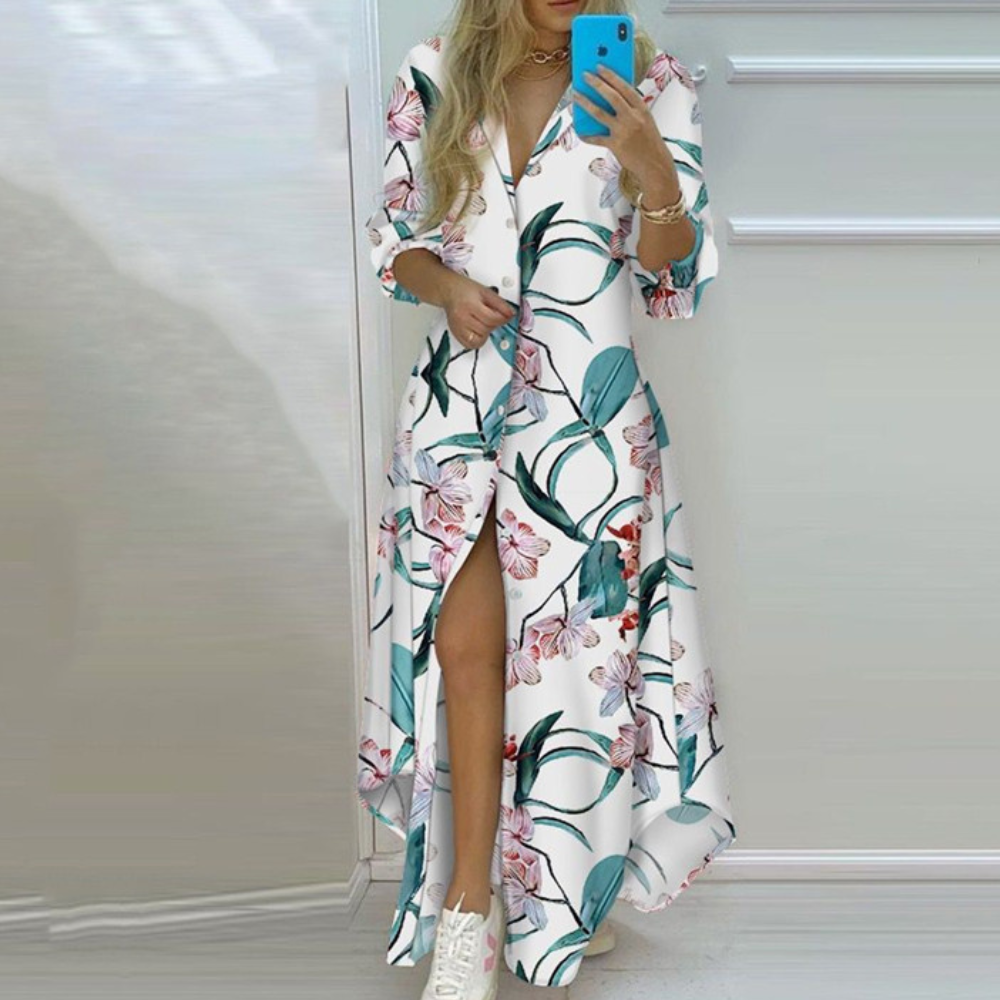 Robe Imprimée Artistique de Luxe | Style Unique et Tendance