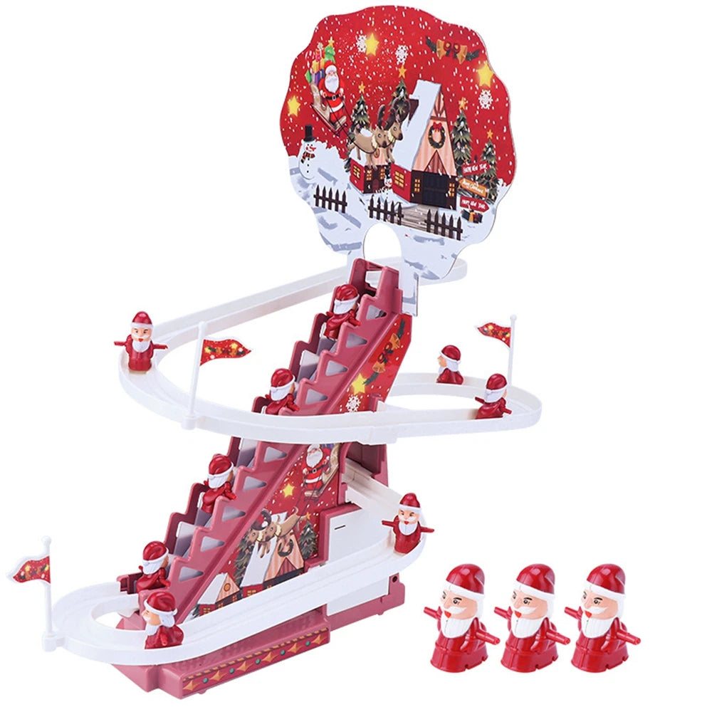 Décoration de Noël Musicale | Père Noël Grimpant sur Échelle Joyeuse