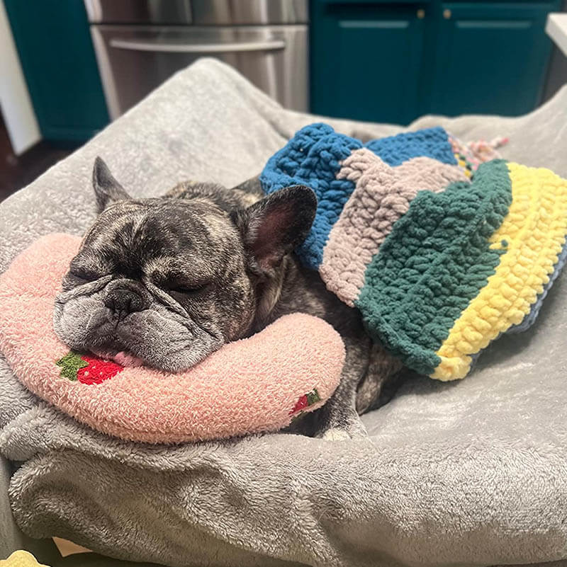 Lit pour Chien Apaisant | Molleton Doux pour Réduire l'Anxiété