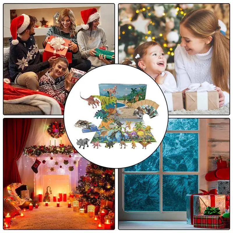 Calendrier de l'Avent Dinosaures | Compte à Rebours Festif pour Enfants