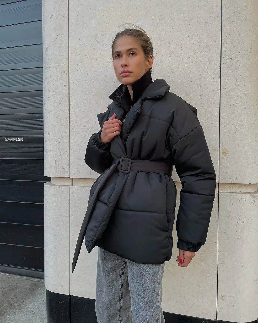 Veste Puffer Femme Chic | Ceinture et Rembourrage Confortable