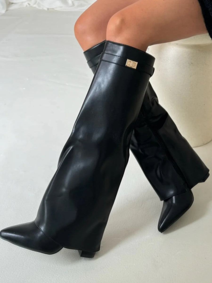 Bottes en Daim Noir pour Femmes | Élégance et Confort au Quotidien