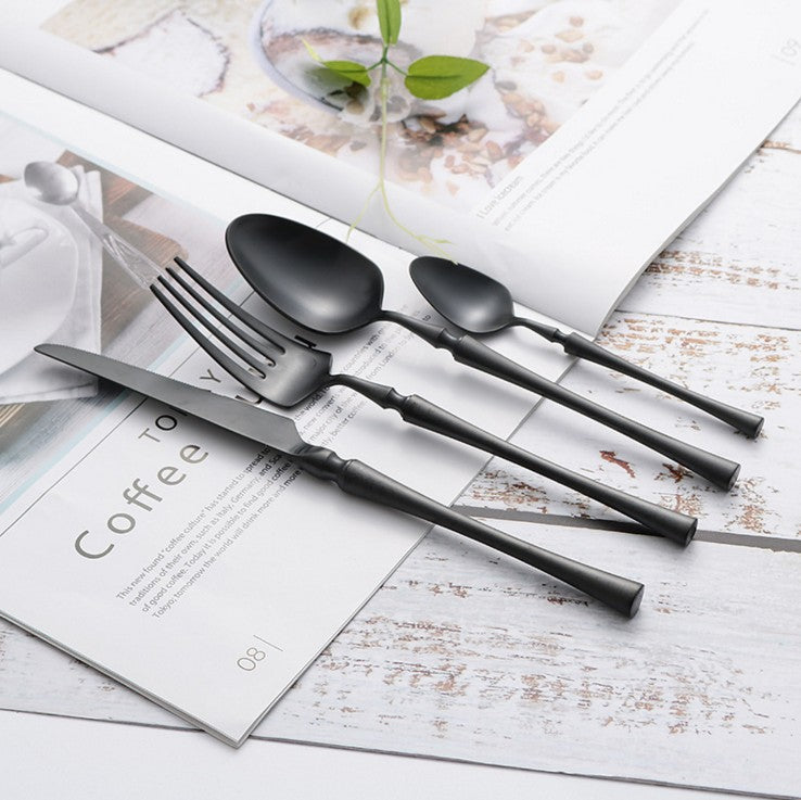 Couverts en Acier Inoxydable 24 Pièces | Ensemble Élégant pour Dîner Chic