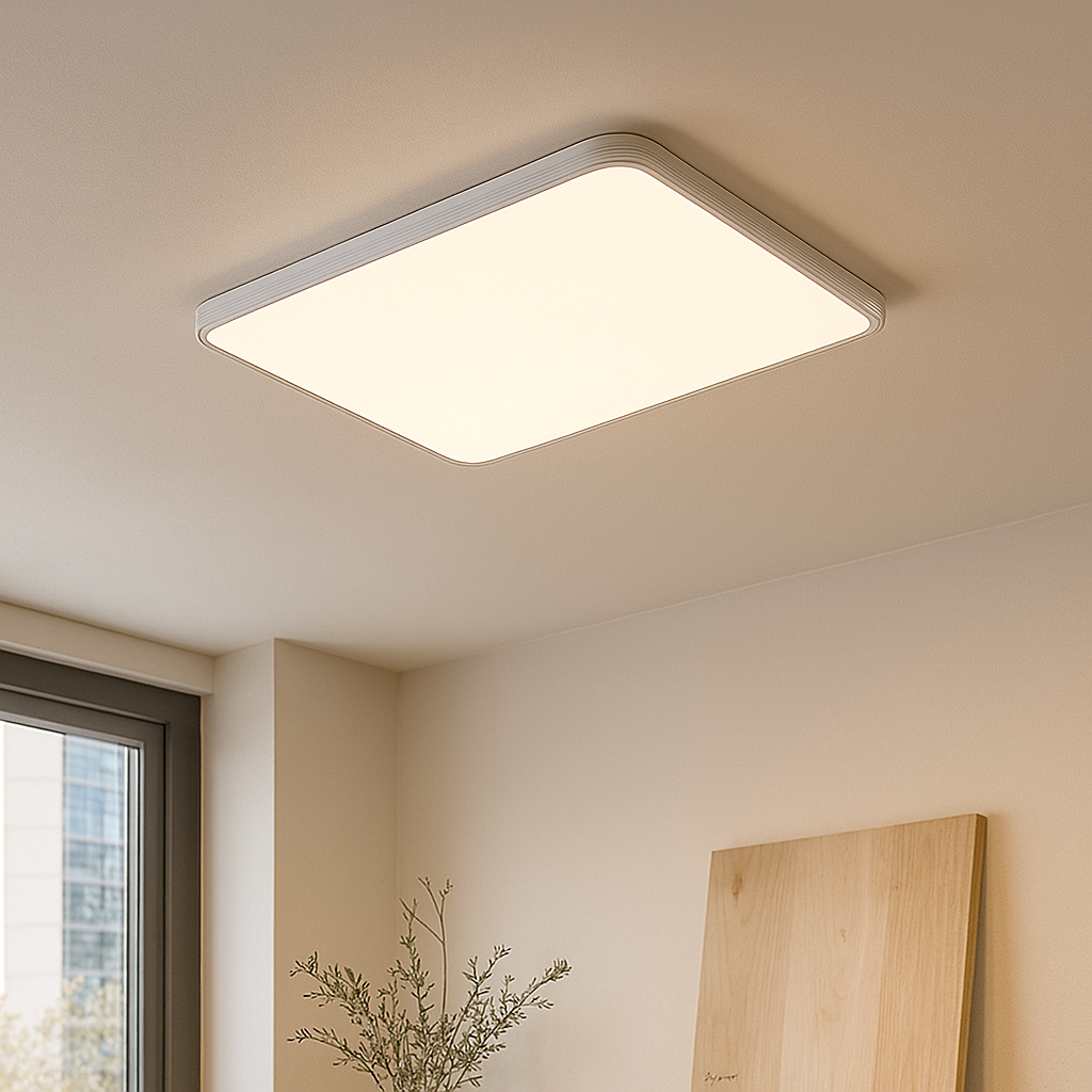 Lampe de Plafond Carrée Blanche | Éclairage Élégant pour Intérieur Contemporain