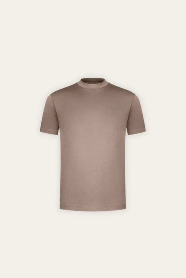 T-shirt khaki sur mesure luxe | Élégance Discrète et Confort Exceptionnel