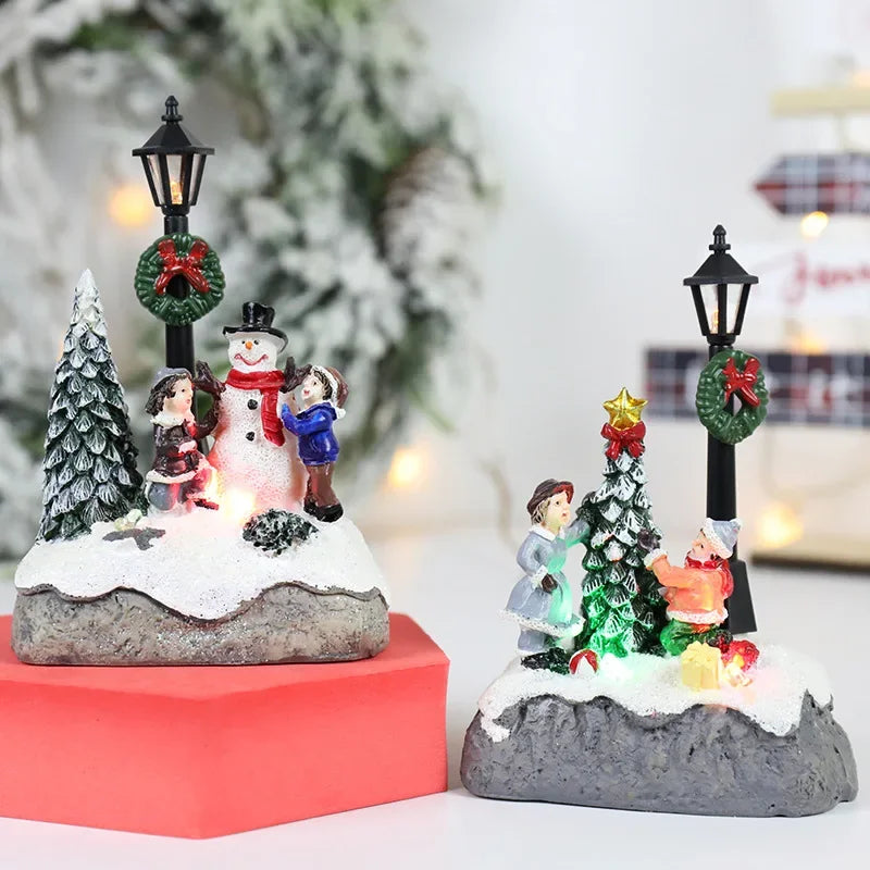 Décoration de Village de Noël LED | Éclairage Ambiance et Détails Enchantés