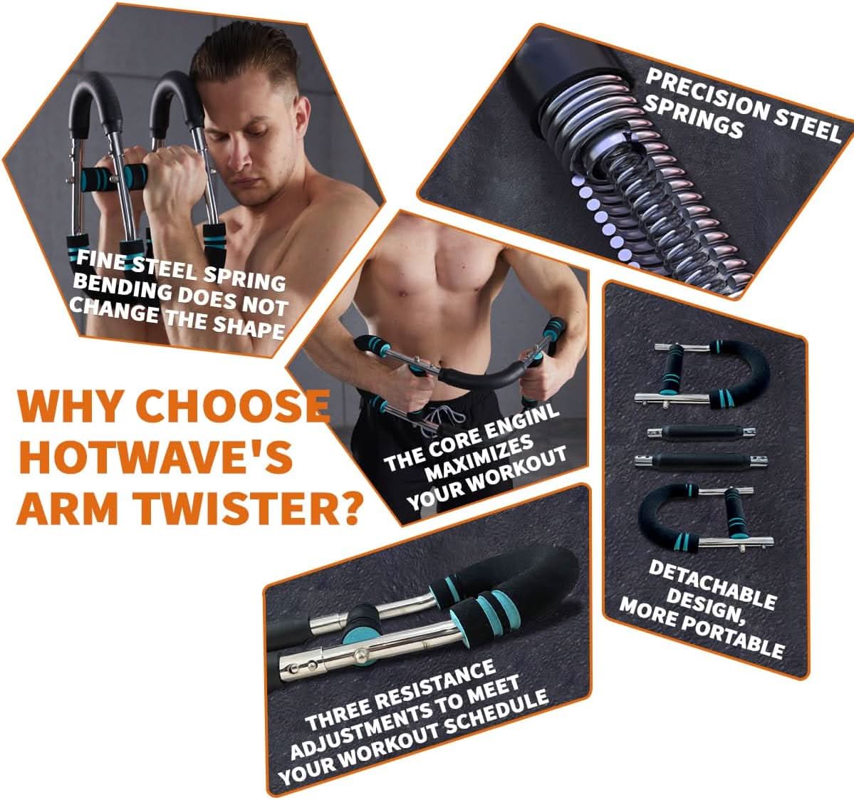 Barre d'entraînement ajustable pour bras | Résistance Personnalisable et Portable
