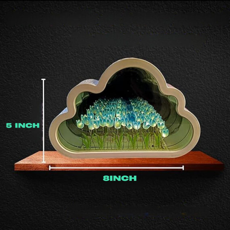 Lampe LED Florale Compacte | Effet Miroir Infini et Énergétiquement Efficace