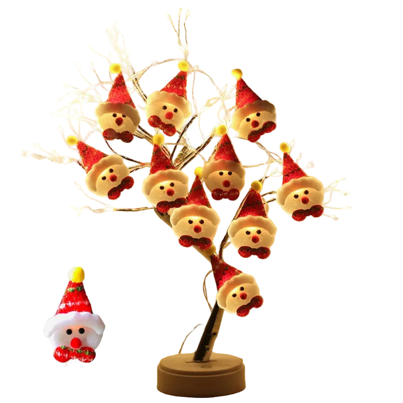 Lumières de Sapin Bonhomme de Neige | Décoration Festive et Ludique