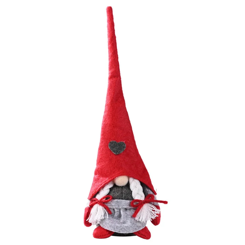 Gnome de Noël en Peluche | Décoration Joyeuse pour Maison et Bureau