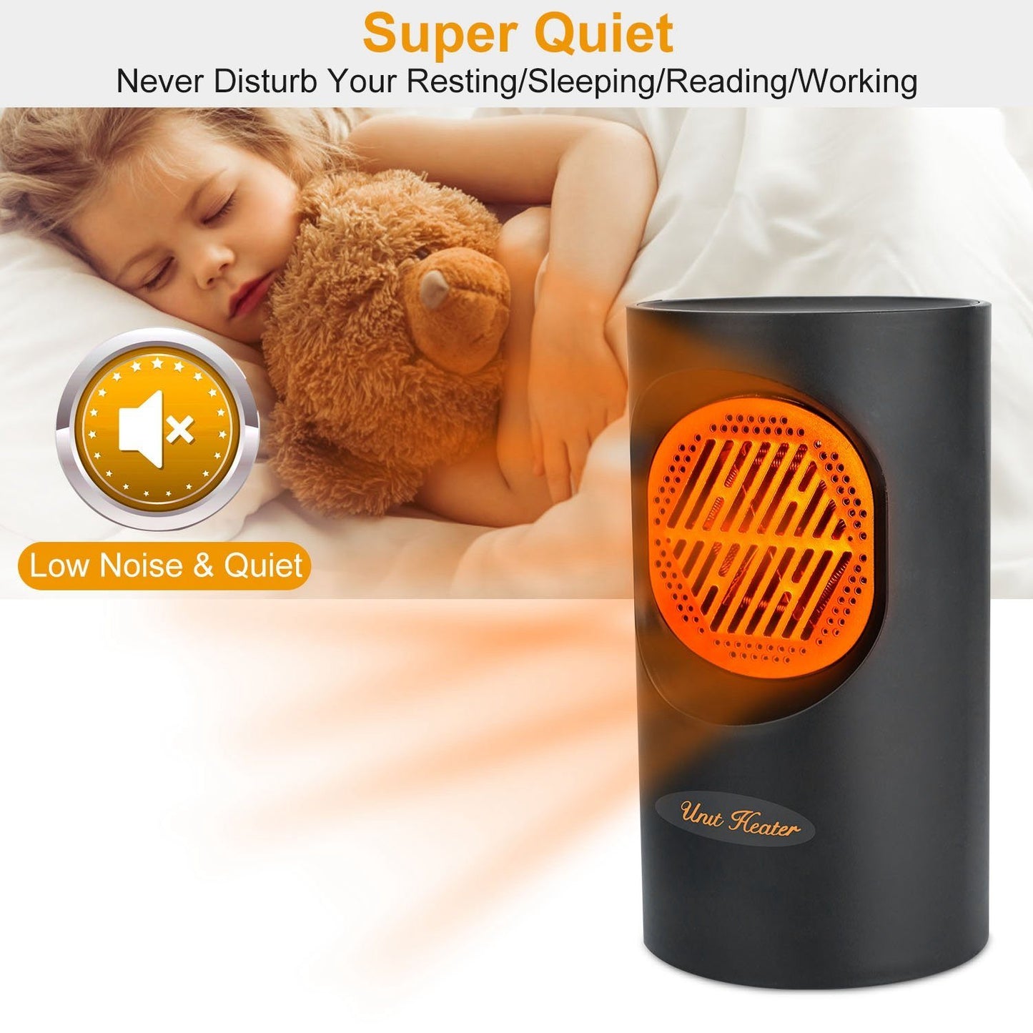 Chauffage Électrique Portable 300W | Chaleur Instantanée et Silencieuse