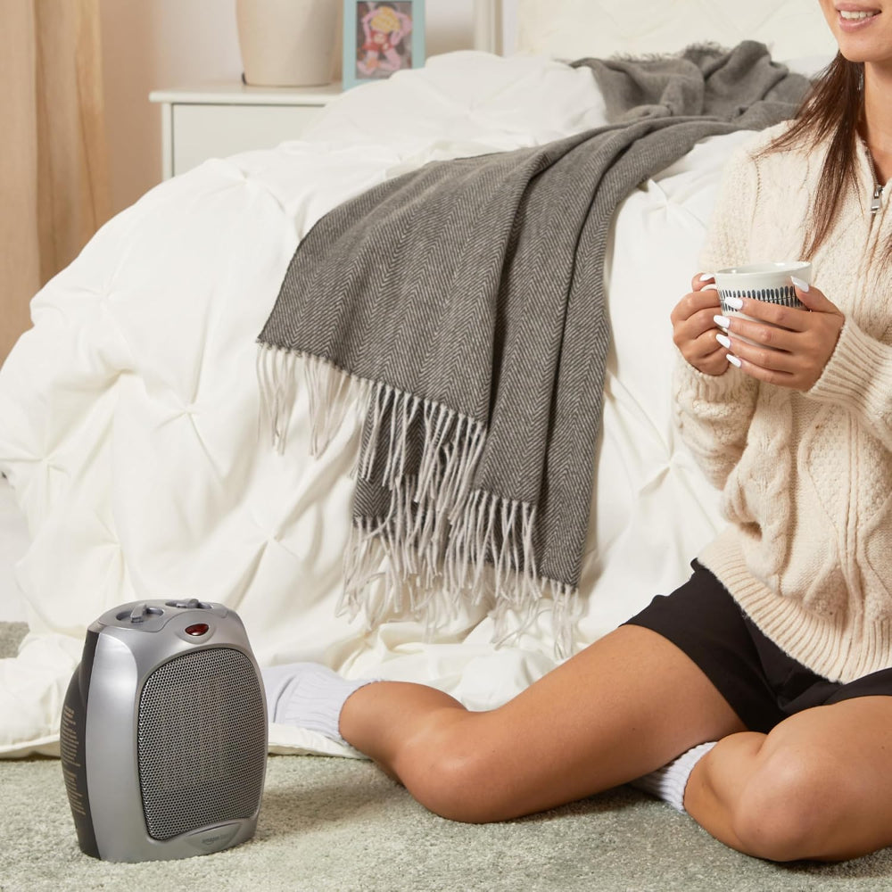 Chauffage d'appoint céramique électrique | Compact et sécurisé avec thermostat