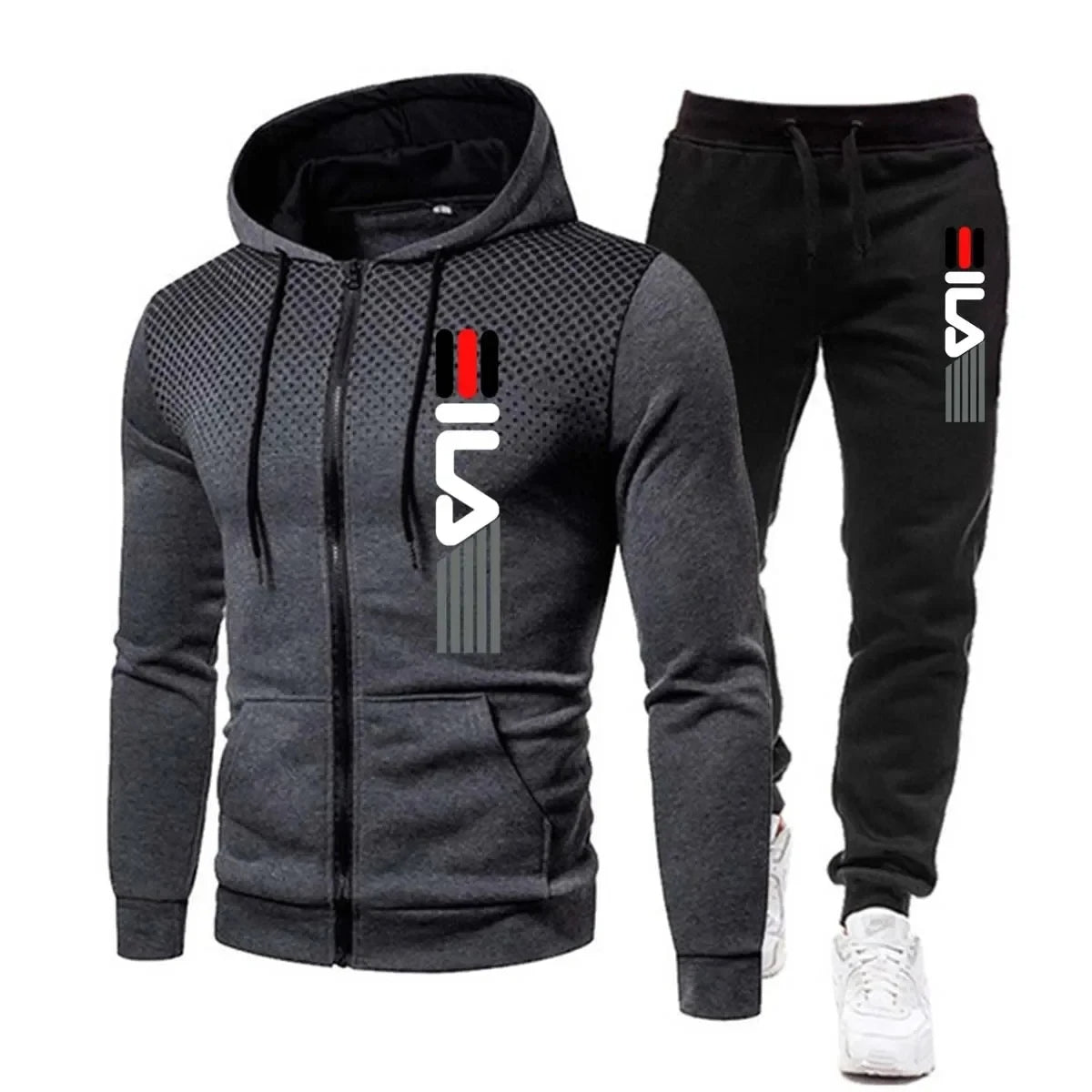 Ensemble de Survêtement Sportif pour Hommes | Confort et Style Moderne en Deux Pièces