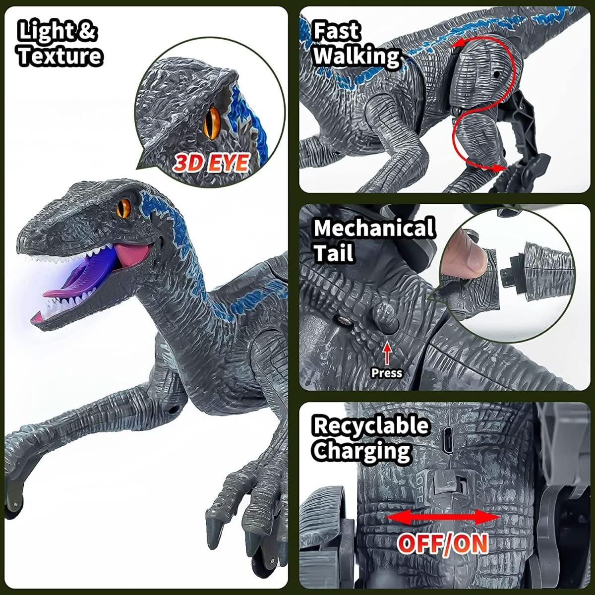 Dinosaure T-Rex Télécommandé | Animé avec Lumières et Sons