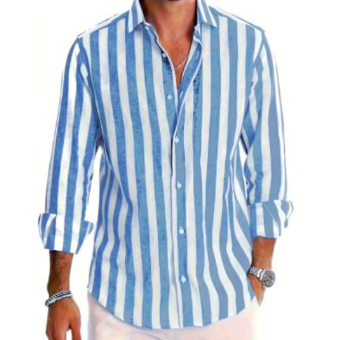 Chemise Slim Rayée pour Homme | Style Élégant et Confort Optimal