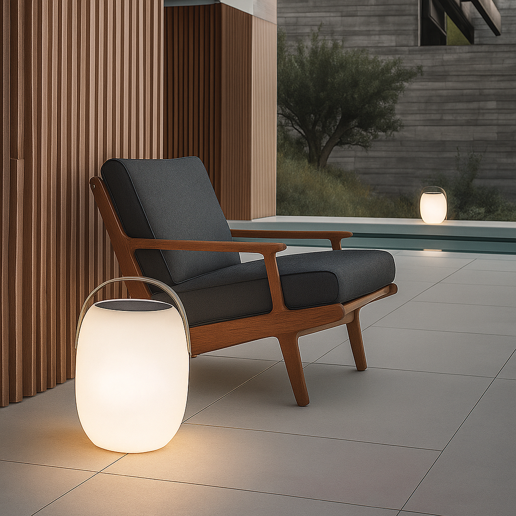 Lampe Solaire Portable pour Patio | Éclairage Écologique et Élégant