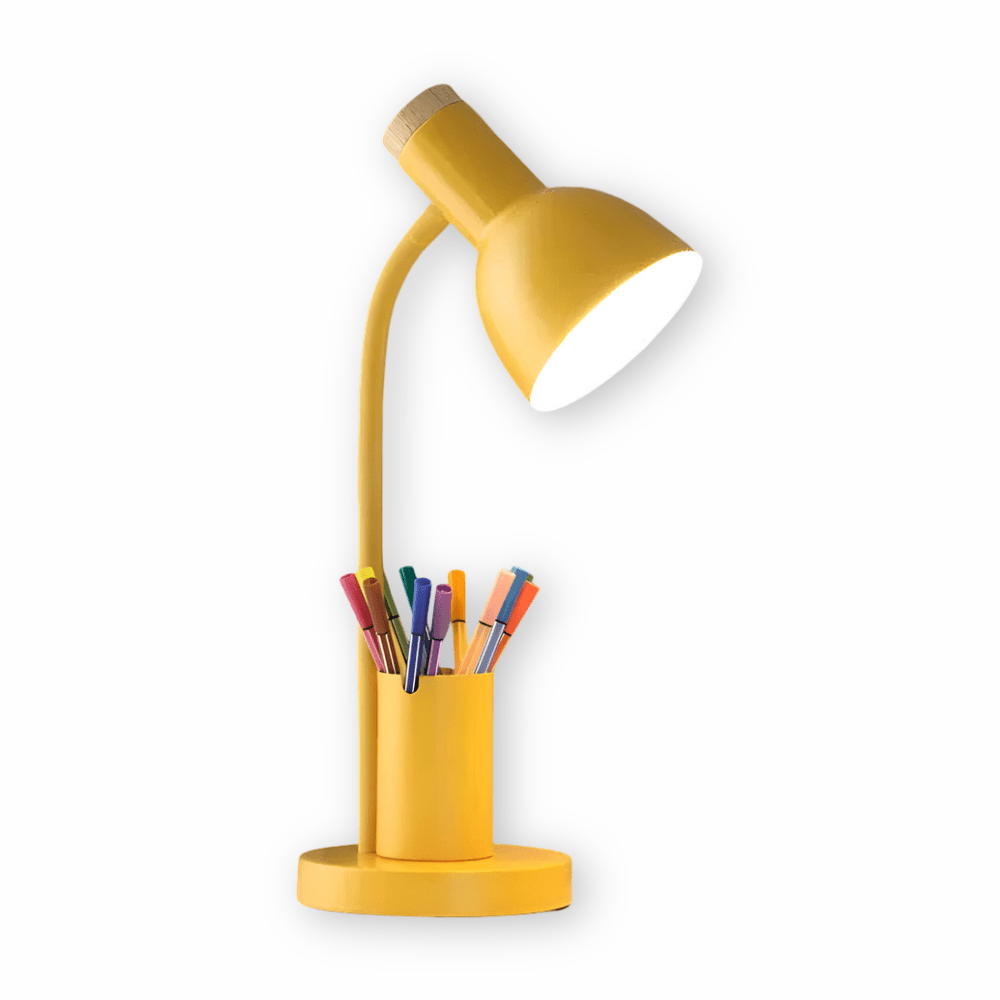 Lampe de Bureau LED Moderne | Support à Stylo et Trois Modes de Couleur