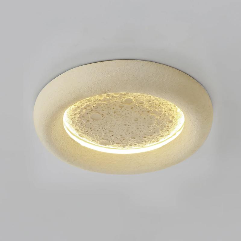 Plafonnier Atmosphérique en Résine | Éclairage Dimmable Inspiré par la Lune
