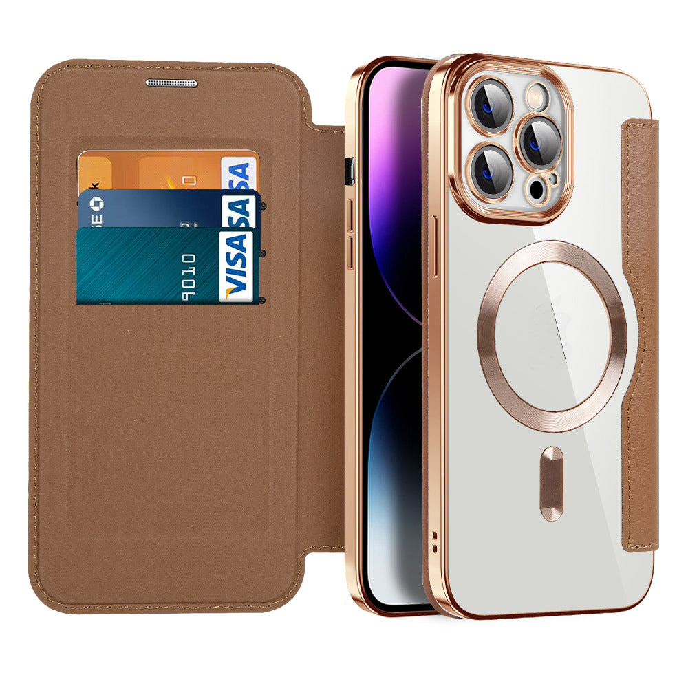 Coque en Cuir Magnétique pour iPhone | Protection Élégante et Fonctionnalité Ultime