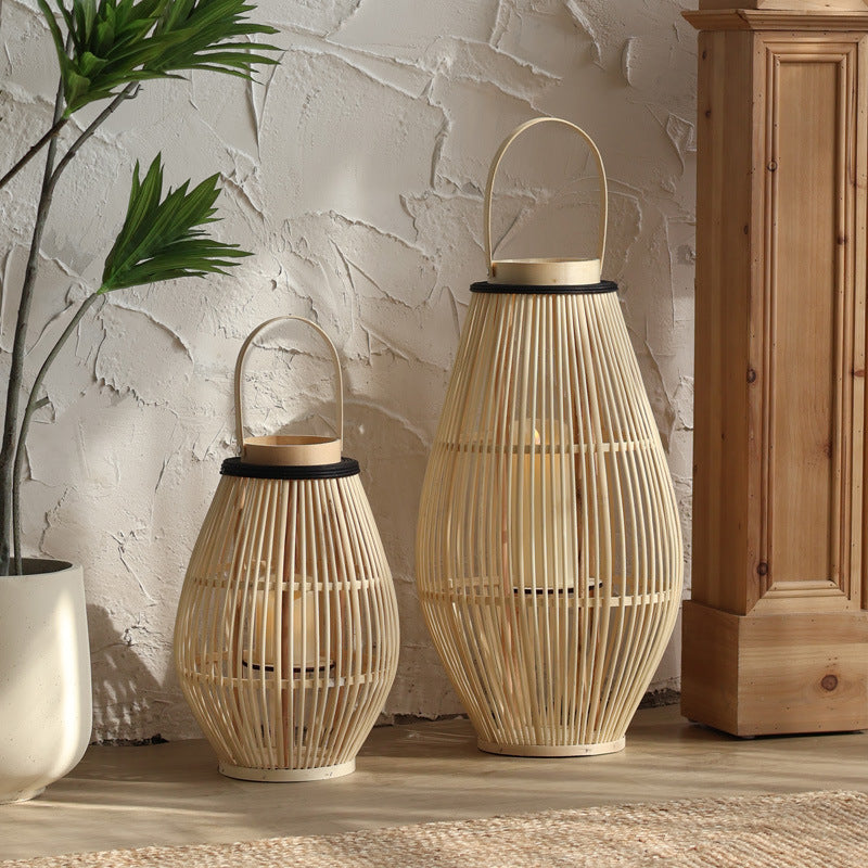 Lampe de Cheminée en Bambou | Design Élégant et Atmosphère Chaleureuse