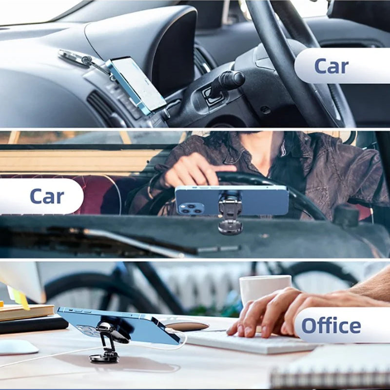 Support de Téléphone Magnétique pour Voiture | Ajustable et Rotatif à 360°