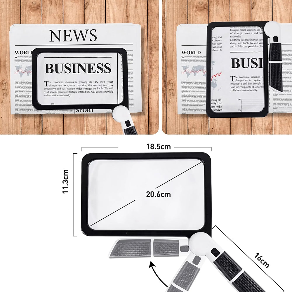 Loupe LED Pliable 5X | Idéale pour Lecture et Détails Précis