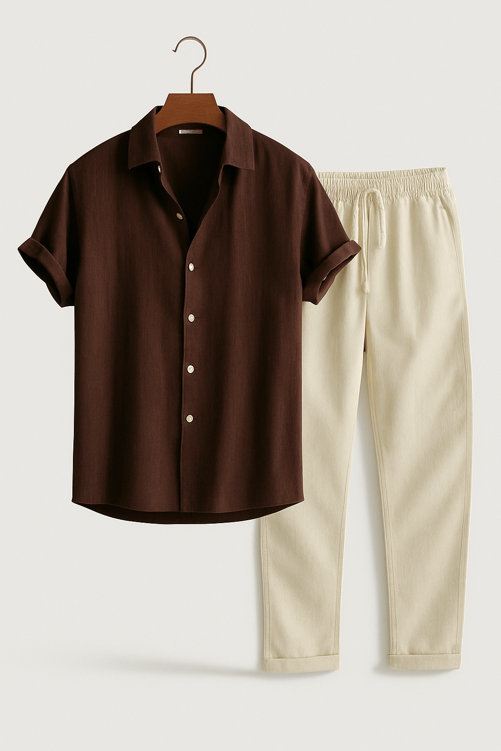 Ensemble Chemise et Pantalon Décontracté | Style Chic et Confort Optimal