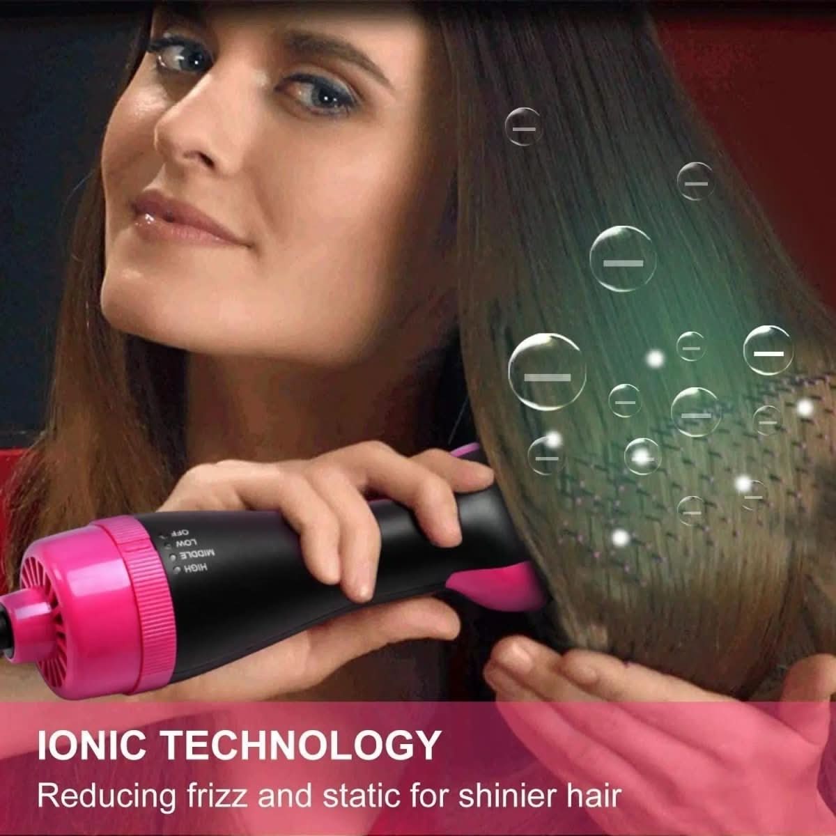 Sèche-cheveux et Lisseur 4-en-1 | Coiffage Élégant et Pratique
