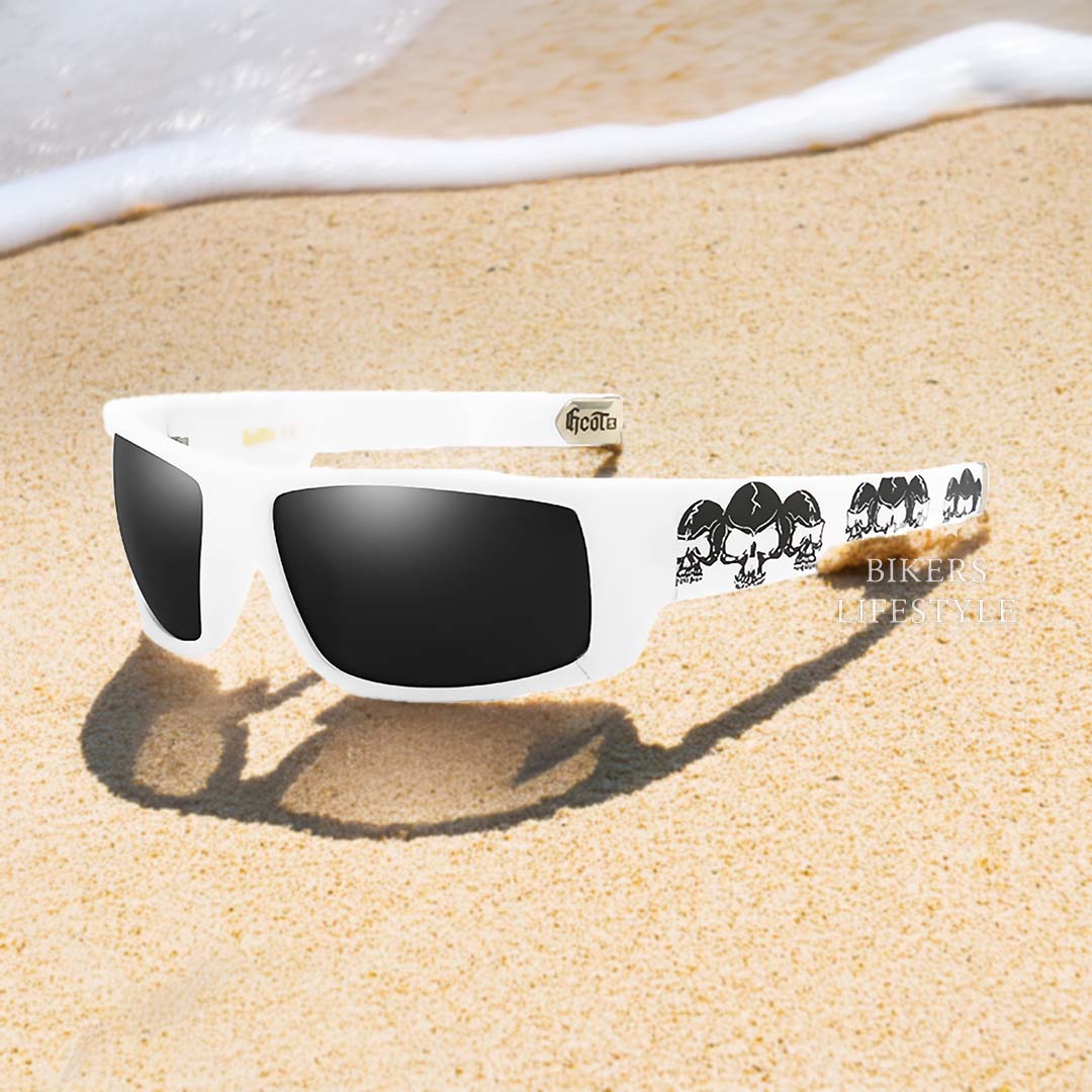 Lunettes de Soleil Polarisées pour Hommes | Design Crâne Audacieux et Protection UV