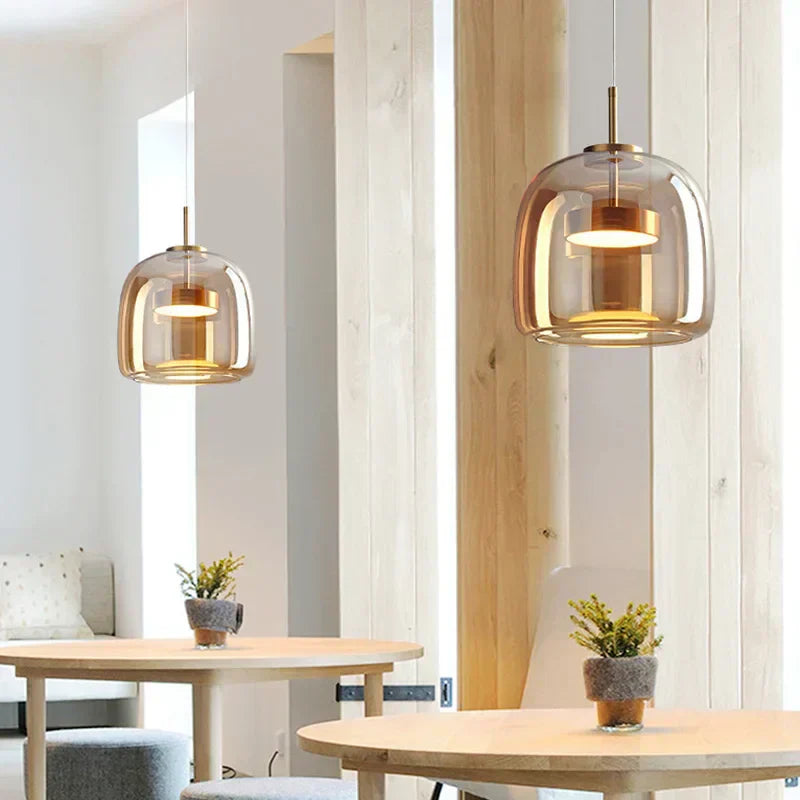 Lampe de Plafond en Verre Transparent | Design Élégant pour Illumination Ambiante