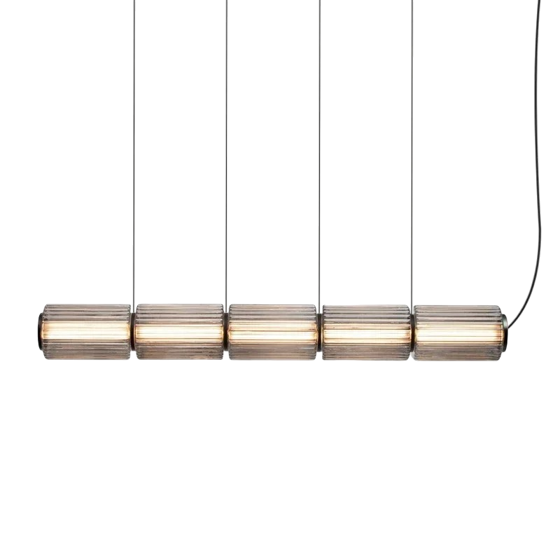 Lampe Suspendue en Verre Cylindrique | Design Élégant avec Éclairage LED