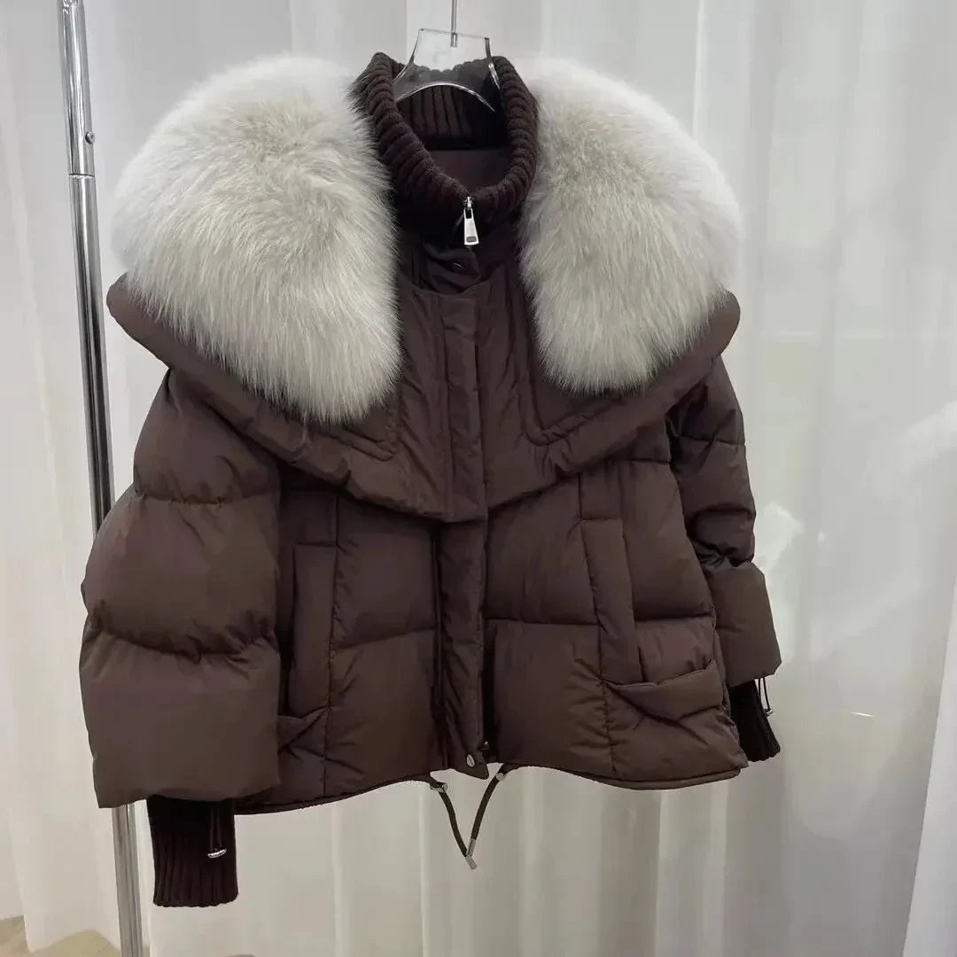 Manteau Court Chaud pour Femmes | Rembourrage Léger et Capuche Ajustable