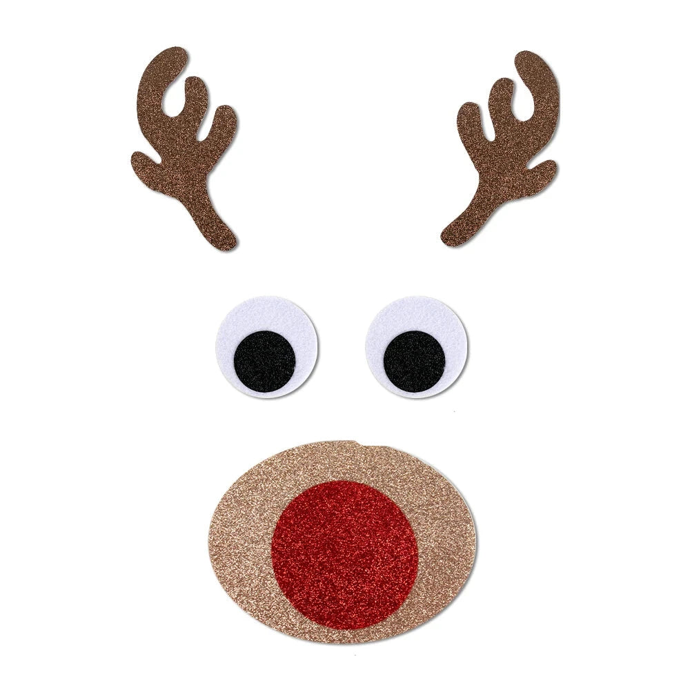 Autocollants de Noël en Dessin Animé | Décoration Festive et Amusante pour Murs