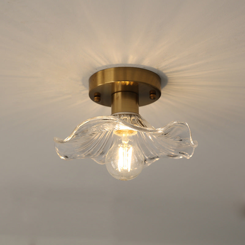 Suspension Contemporaine en Verre Hibiscus | Élégance Naturelle et Atmosphère Chaleureuse