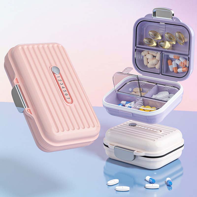 Organisateur de Pilules Portable | Compact et Sûr pour Médicaments