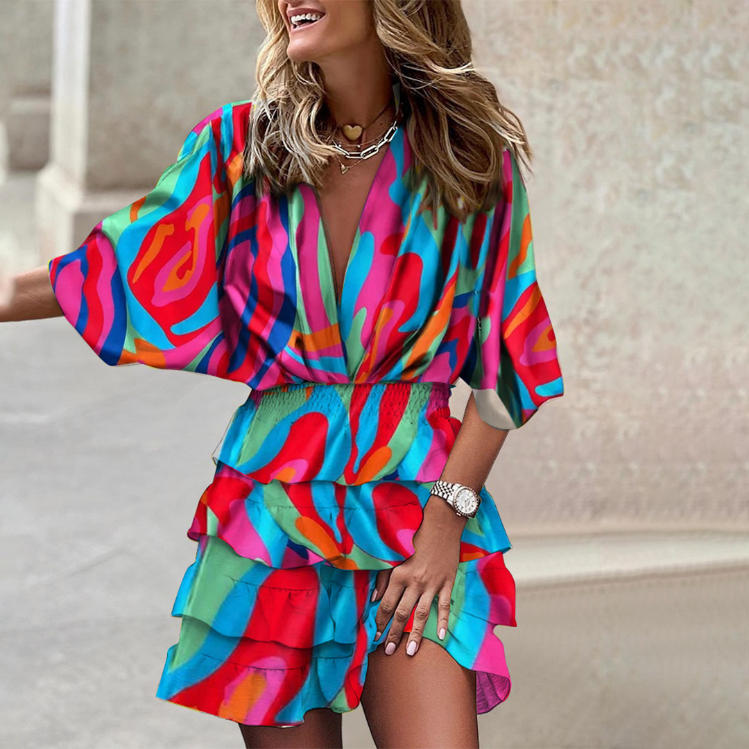 Robe Mini Élégante en Polyester | Confort et Style Polyvalent
